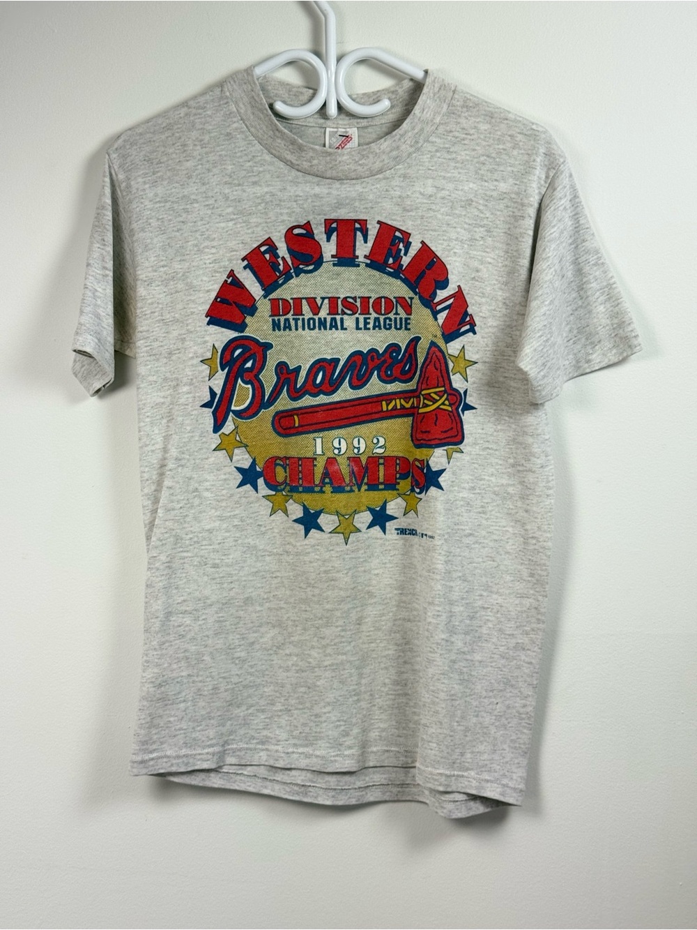 Vintage Jerzees Atlanta Braves 1992 Western Division Champs T-Shirt - Size M